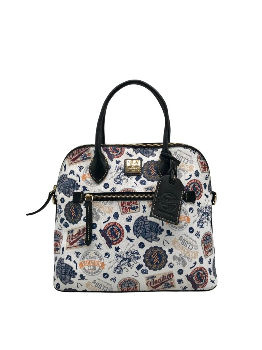 Dooney & Bourke White Pebbled Grain Disney Vacation Club Satchel Bag